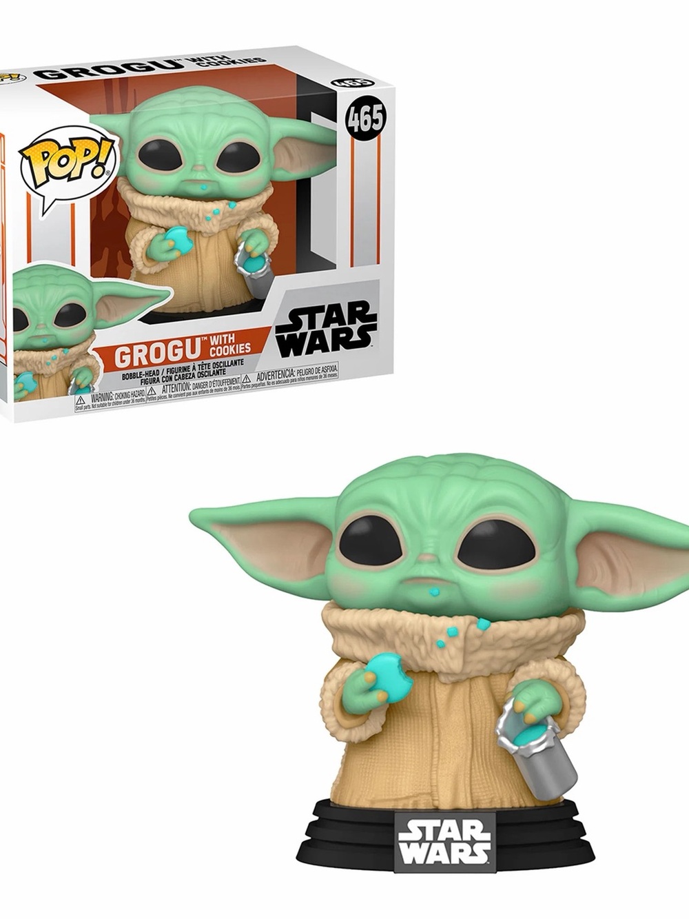 Star Wars Grogu with Cookies Pop! Vinyl Figure - Green, Tan, Black